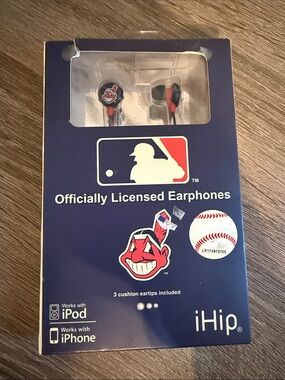 Major League Baseball Licensed Earphones Box - Cleveland Indians